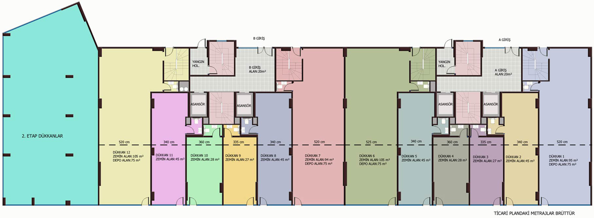 Vadi Park — 7 detay vadi park dukkan plan